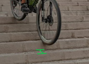 Técnica de descenso de escaleras en ciclismo de montaña - Escalones cortos
